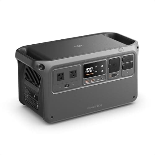 DJI Power 1000 ポータブル電源 1024Wh リン酸鉄リチウムイオン 1.1時間急速充電 家庭用発電機 2000Wの安定出力 大容量 長寿命10年 ソーラー発電機 世界最強の静音23dB 蓄電池 ポータブル バッテリー アウトドア キャンプ RV車中泊用 節電 停電対策 防災グッズ 非常用電源 防災安全協会推奨 最大5年保証