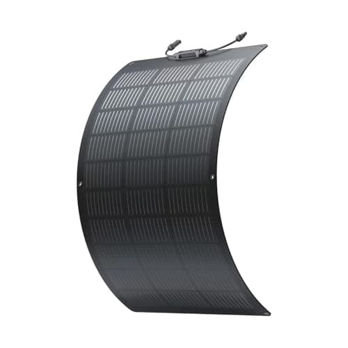 EcoFlow 100W ソーラーパネル 柔性 据置型 フレキシブル 単結晶シリコン 曲面可能 23%変換率 防水防塵 エコフロー 太陽光発電 キャンピングカー 屋根 チャージャー ソーラー充電器 防災 薄型