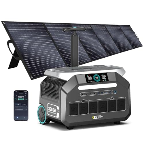 【2025新モデル】IEE P3200 ポータブル電源 ソーラーパネル 500Wセット 3200W/2048Wh 高出力 長寿命15年 大容量 リン酸鉄 ポータブルバッテリー APP遠隔操作 50分満充電 EPS機能 AC3200W 瞬間最大6400W/DC/USB/XT60出力 16台同時充電 パススルー 家庭アウトドア両用 蓄電池 節電停電 35dB静音設計 防災推奨 50Hz/60Hz