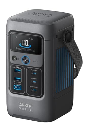 𝐀𝐧𝐤𝐞𝐫 𝐒𝐨𝐥𝐢𝐱 𝐂𝟐𝟎𝟎 𝐃𝐂 Portable Power Station ポータブル電源 192Wh 小型 軽量1.9Kg ストラップ付き 1.7時間満充電 合計最大出力200W USB-C 5ポート(ACポート非搭載) アプリ遠隔操作 リン酸鉄 蓄電池 ポータブルバッテリー キャンプ アウトドア 車中泊 停電対策 防災 (ダークグレー)